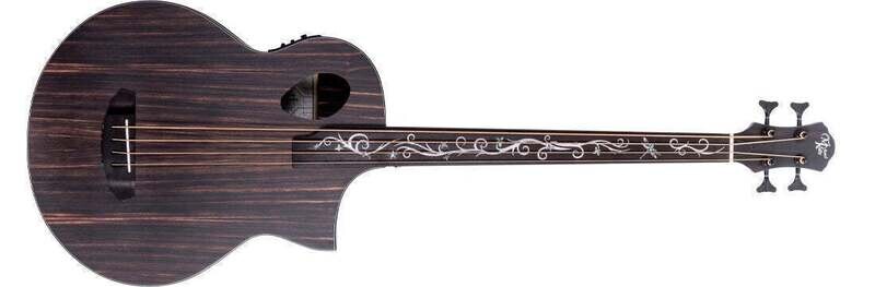Michael Kelly Guitar Co. Acoustic-electric Bass Dragonfly 4 Forte Port Java Ebony Fretless (Fishman)