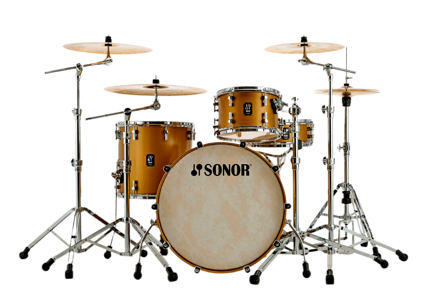 Sonor Sq1 22" 3-pc Shell Pack-satin Gold Metallic