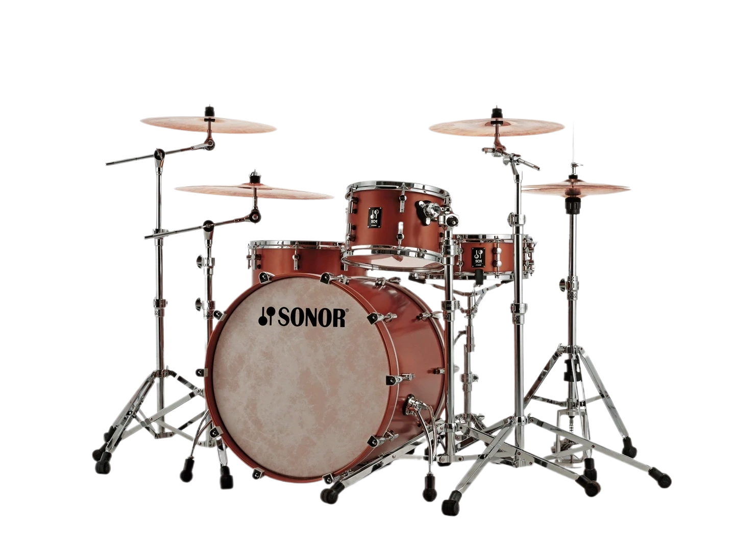 Sonor Sq1 24" 3-pc Shell Pack-satin Copper Brown