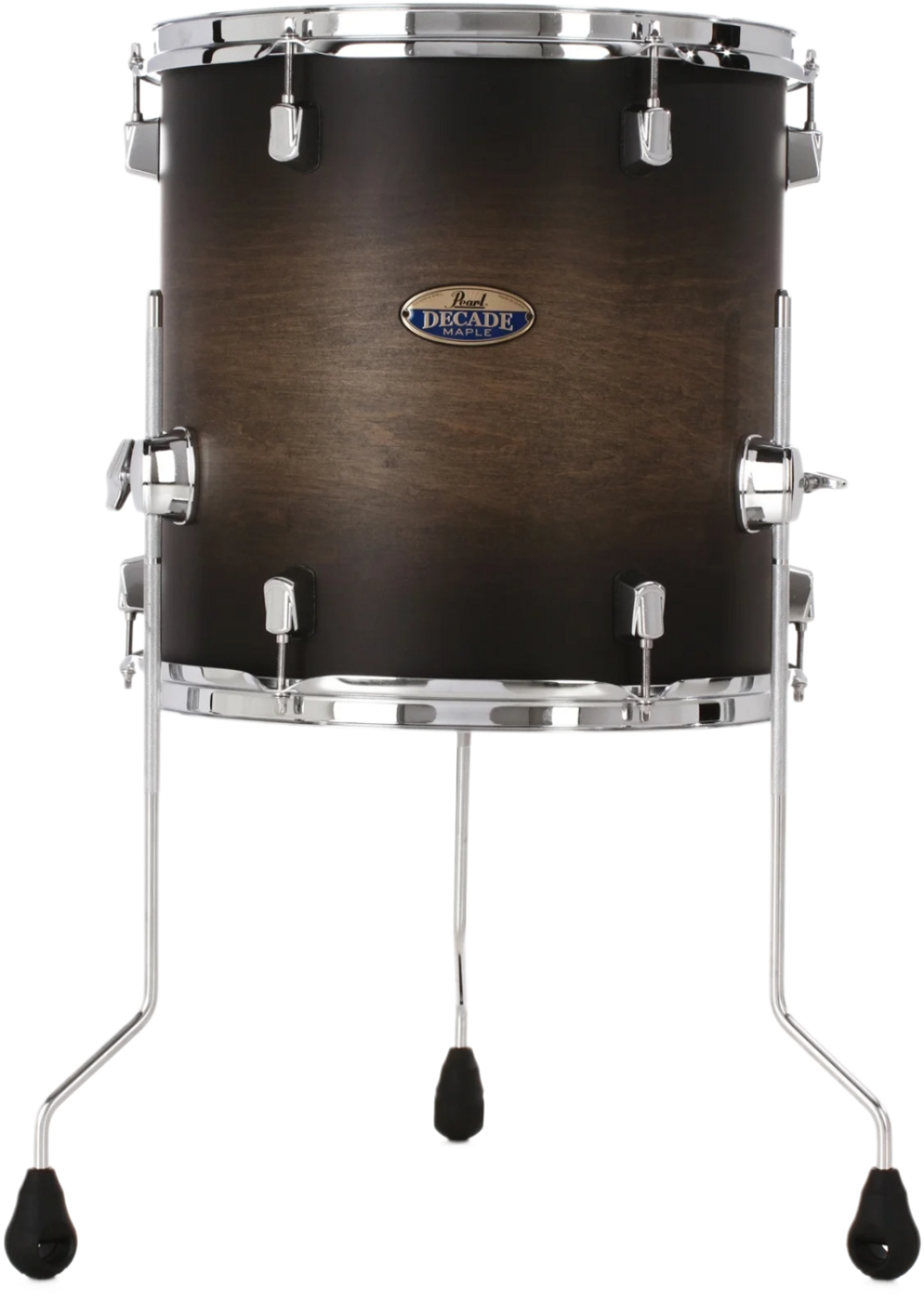 Pearl Decade Maple 18"X16" Floor Tom In #262 Satin Black Burst W/ftl-200c Legs (X3)