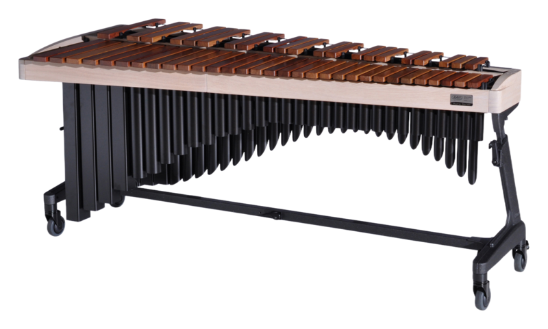 Adams Alpha Series 4.3 Oct. Marimba, White Wash Rails, Black Resonators With Apex Frame