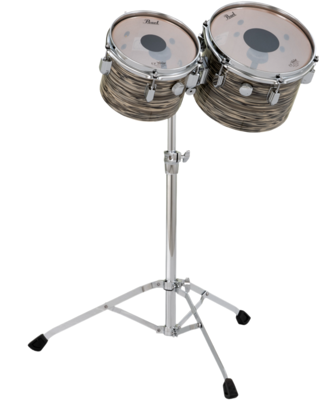 Pearl President Series Deluxe 8"X6" And 10"X7" Concert Tom Set With Ct950 Double Tom Stand In (#768) Desert Ripple Wrap Finish