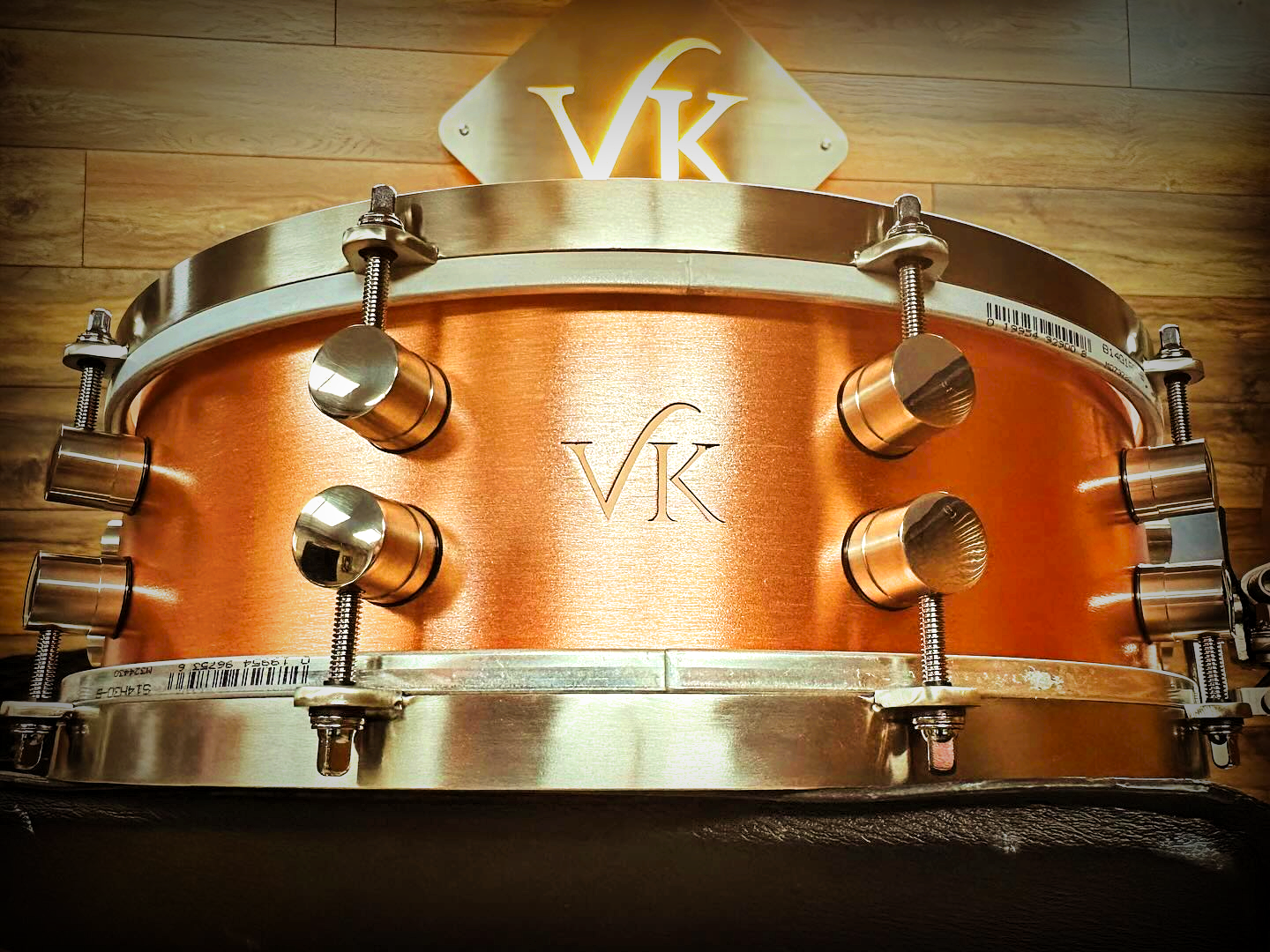 Vk Drums 14" X 4.5" Copper Snare Drum 2023 - Copper Gloss Clear