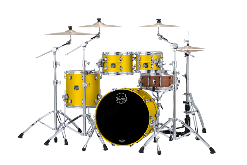 Mapex Saturn Evolution Fusion Birch 4-piece Shell Pack - Halo Mounting System - Birch And Walnut Hybrid Shell