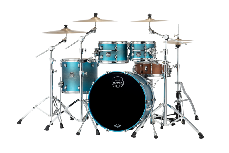Mapex Saturn Evolution Classic Birch 4-piece Shell Pack - Halo Mounting System - Birch And Walnut Hybrid Shell