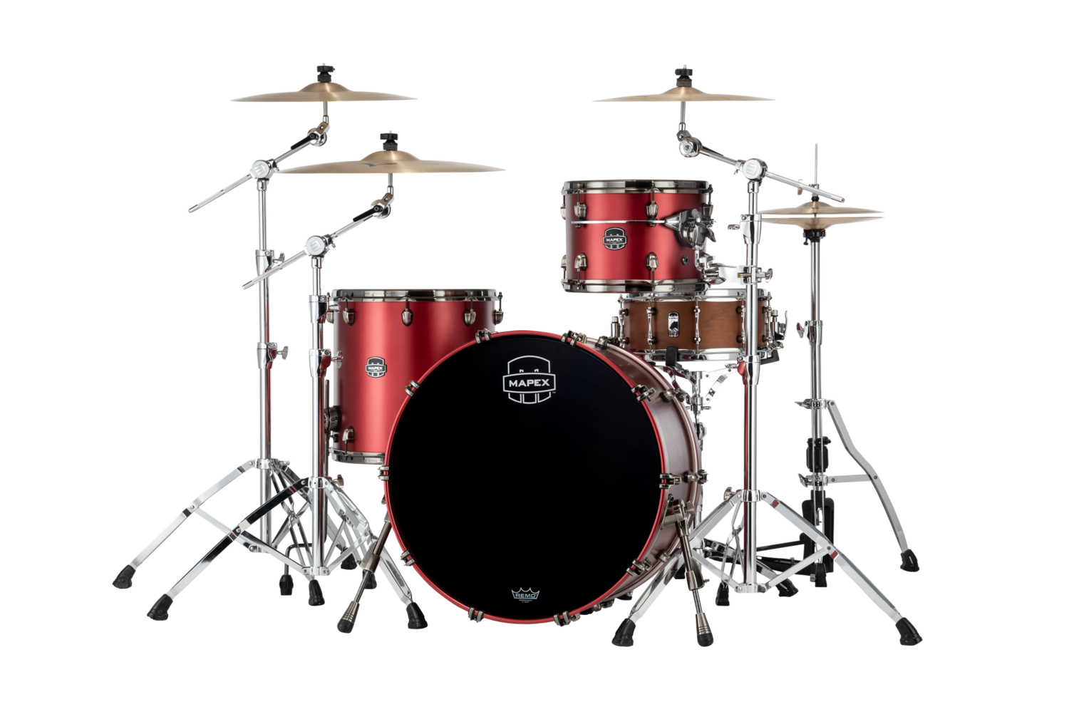 Mapex Saturn Evolution Powerhouse Rock - 3-piece Shell Pack Without Snare - Halo Mounting System - Hybrid Shell Config