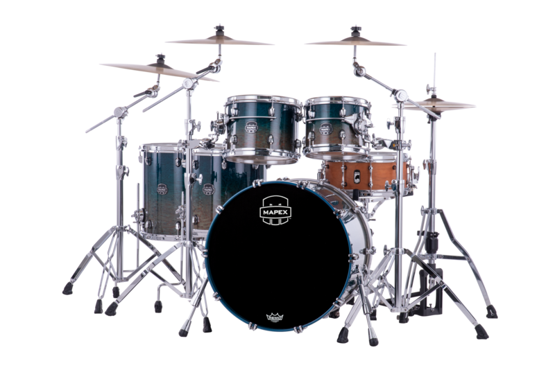 Mapex Saturn Evolution Workhorse 5-piece Shell Pack - Halo Mounting System - Maple And Walnut Hybrid Shell