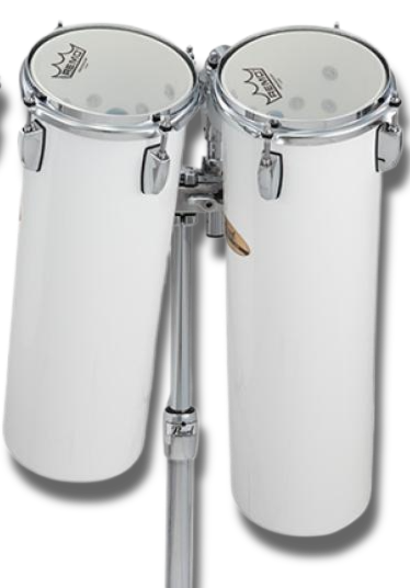 Pearl Rocket Tom 6"X18"" & 6"X21" Set W/t895 Double Tom Stand - Arctic White
