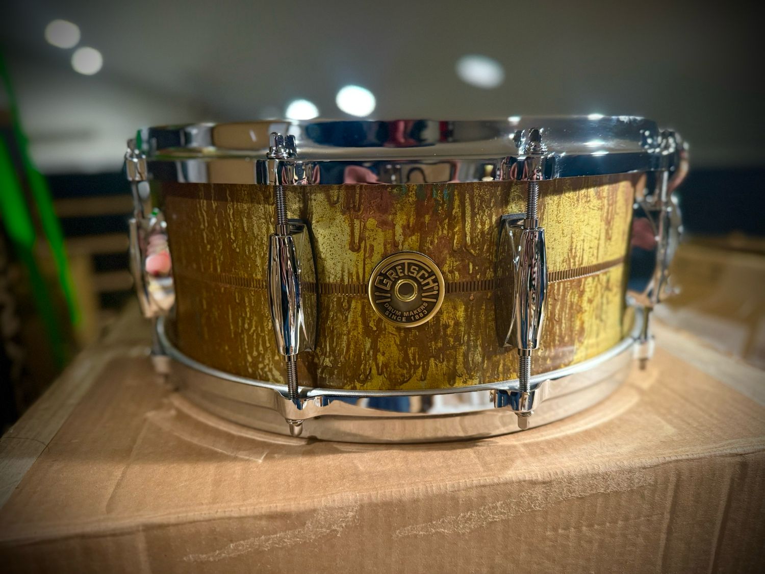 Gretsch GAS5514-KC Keith Carlock Signature 5.5x14" Brass Snare Drum 2021 - Vintage Patina