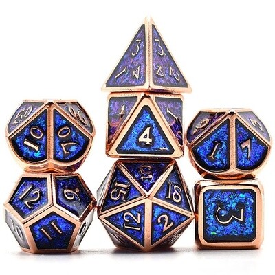 Changeling Red Copper Metal Dice