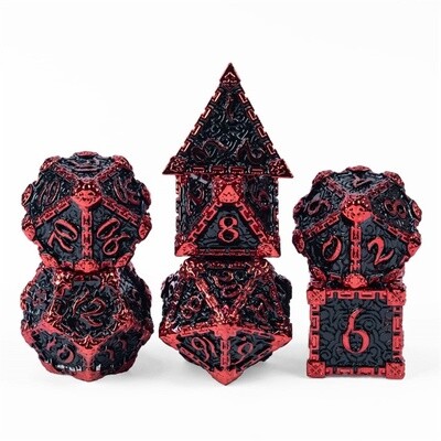 Daedalus’s Red Chains Metal Dice