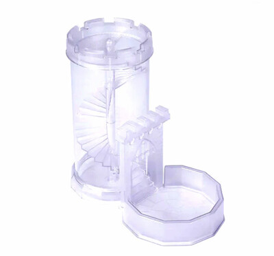 Clear Spiral Castle Tower