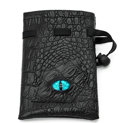 Dragon Eye Leatherette Dice Bag Blue