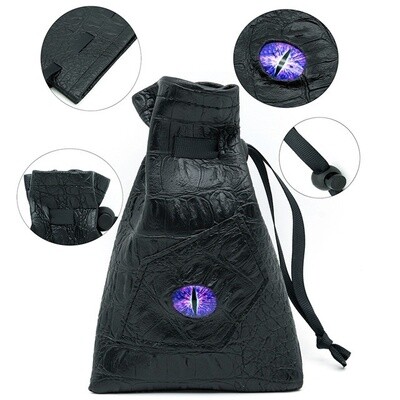 Dragon Eye Leatherette Dice Bag Purple