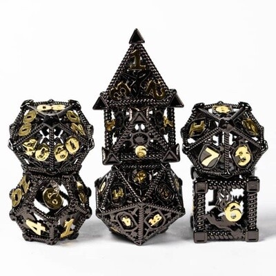 Dungeon Party Hollow Metal Dice Black