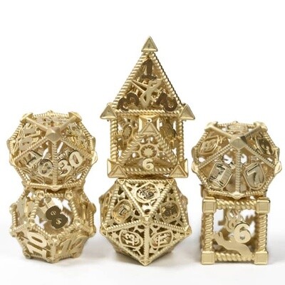 Dungeon Party Hollow Metal Dice Gold