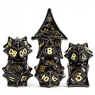 Lair of the Spider Queen Hollow Metal Dice Black