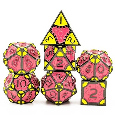 Tinkerer’s Masterwork Metal Dice Pink/Yellow