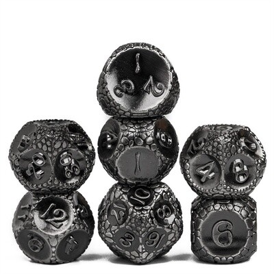 Wyvern’s Egg Metal Dice Silver