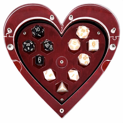 Heart Shaped Premium Dice Tray Red