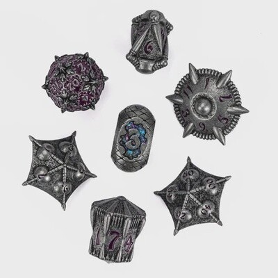 Silver Dragon Artifacts Metal Dice - Purple