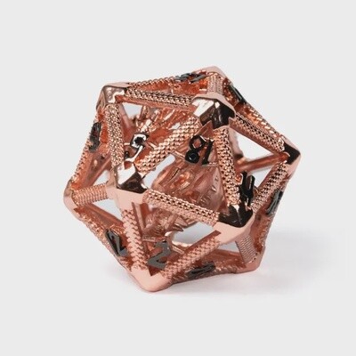 Trapped Dragon D20 - Rose Gold