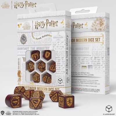 Harry Potter Gryffindor Modern Plastic Dice Set