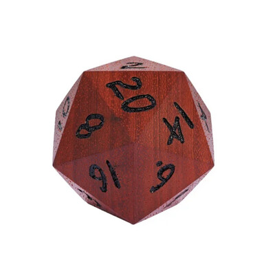 50mm Red Pear Wood D20