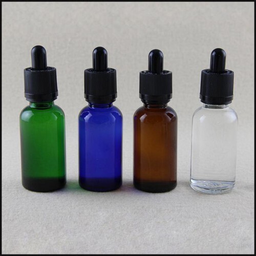 Boccetta in vetro trasparente con contagocce Childproof Tamperproof 10ml