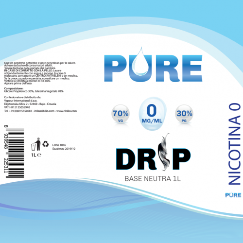 BASE NEUTRA PURE DRIP 250 ML 3% - 70/30