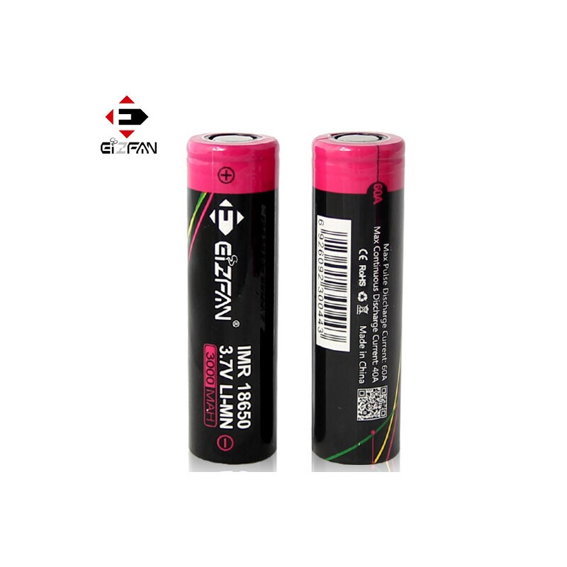 IMR 18650 3000 mAh 40A/60A polo piatto