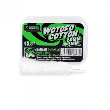 WOTOFO COTONE ORGANICO BIOLOGICO 6MM DI ALTISSIMA QUALITÀ IN PRATICHE STRISCETTE