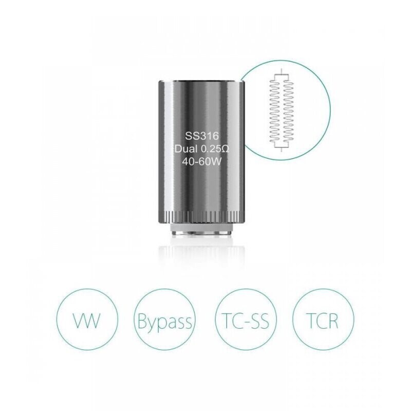ELEAF SS 316 LYCHEE DUAL COIL 0.25 ohm
