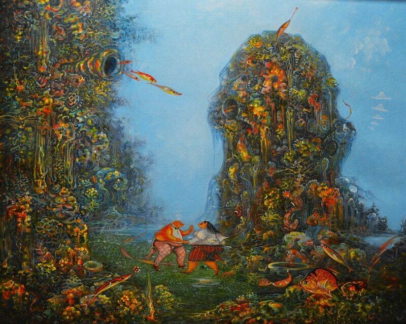On Sale 30 % Off From May 17 to May 27. Andre Blaise 30 x 24 Acrylic on Canvas