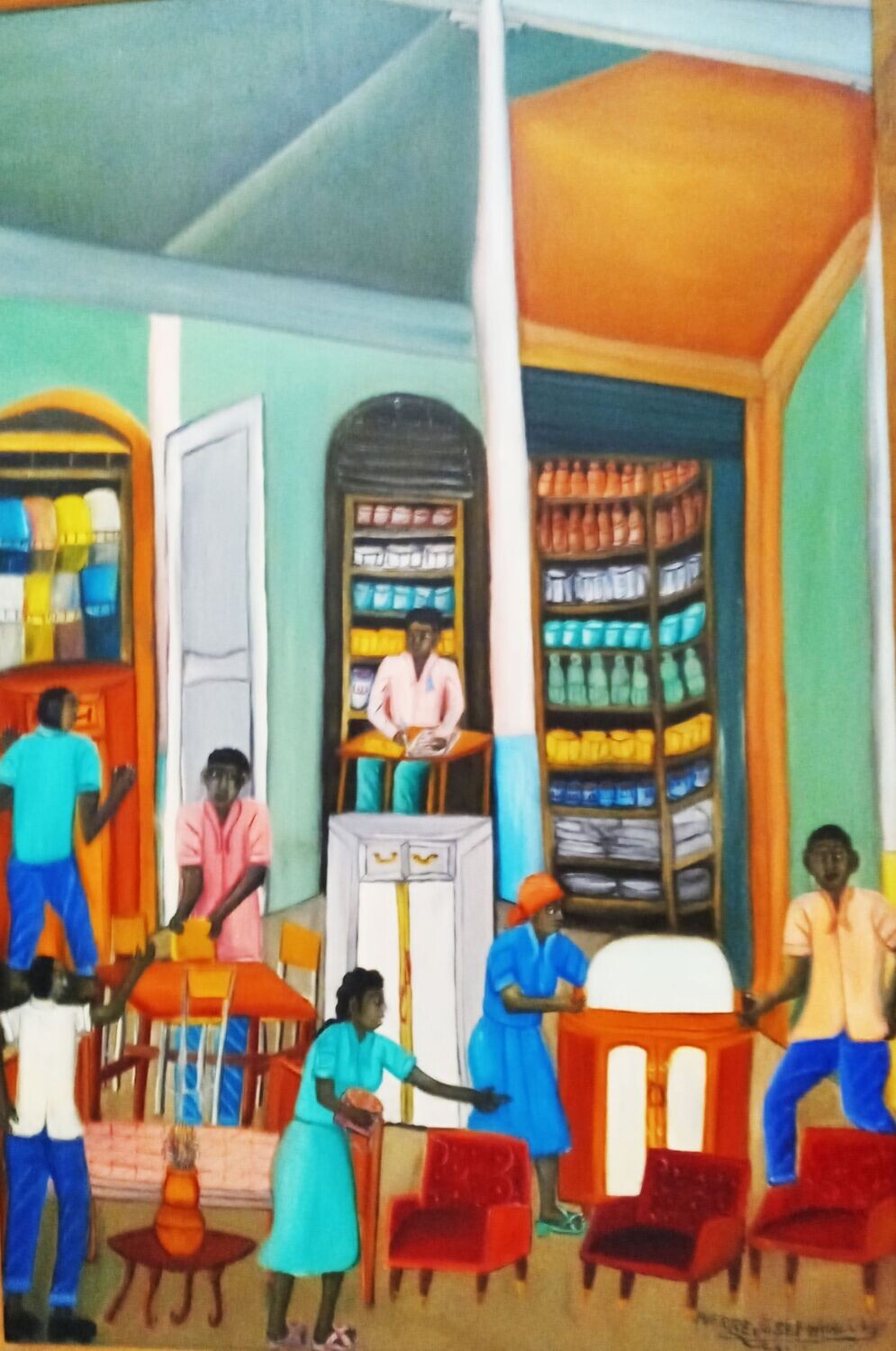On Sale 50 % Off From May 17 to May 27. FAMILY RESTAURANT Pierre Joseph Valcin 24 x 36