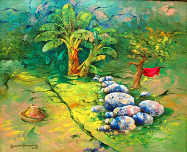 GARDENING Gesner Armand 20 x 24 Oil on Canvas