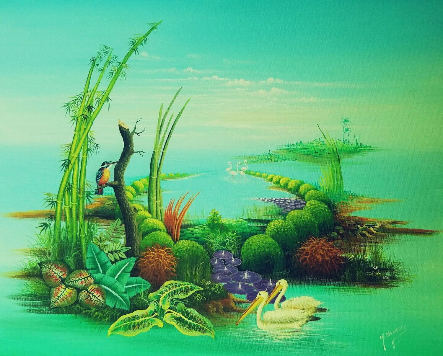 PARADISE ISLAND 20 x 24 Acrylic on canvas
Benson Myrtil