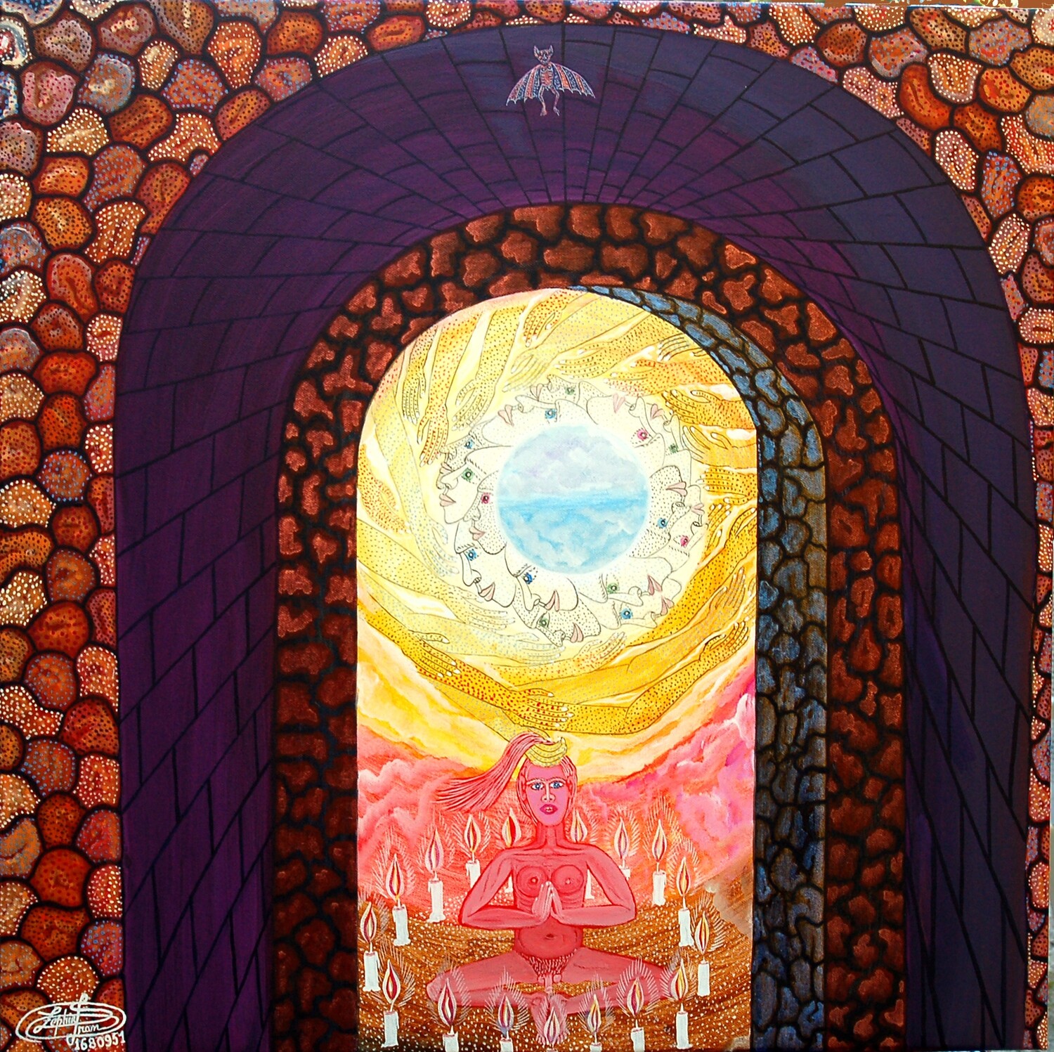 Frantz Zephirin 24 x 24 Acrylic on Canvas