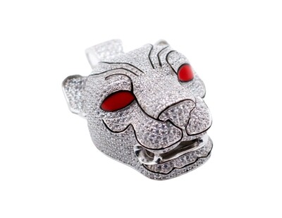 Sterling Silver Red Eye Panther