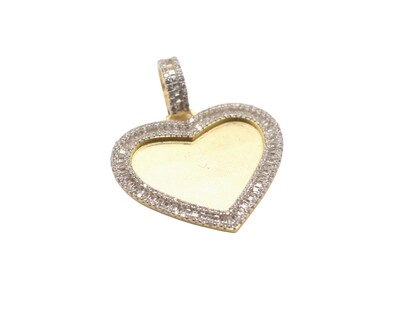 Sterling Silver Heart Picture Pendant