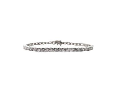 3MM Solitaire Sterling Silver Tennis Bracelet