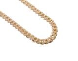 8 MM Silver Gold Finish Miami Cuban Chain