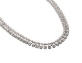 Baguette Snake Link Tennis Chain Sterling Silver