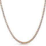 3 MM Silver Rose Gold Finish Tennis Chain