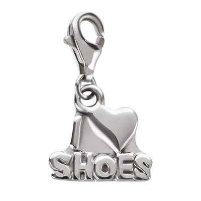 Charms Anhänger Herz I Love Shoes 925 Silber