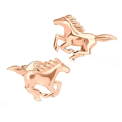 Ohrringe Pferd Blitz 925 Silber rosegold