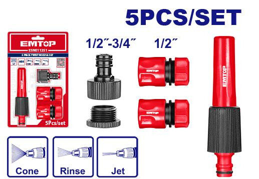 5 Piece Twist Nozzle Set