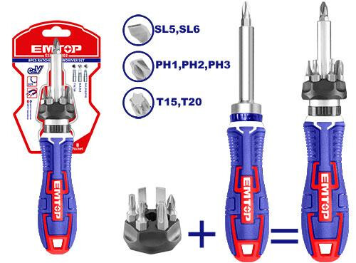 8 Pcs Ratchet Screwdriver Set