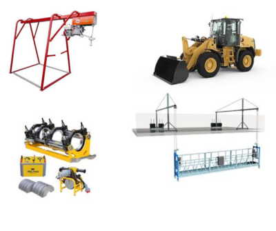 Hoist, Plateforms, Wheeloaders, Plumbing