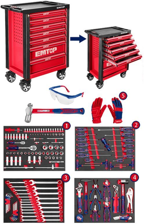 163 Pcs Tool Chest Set